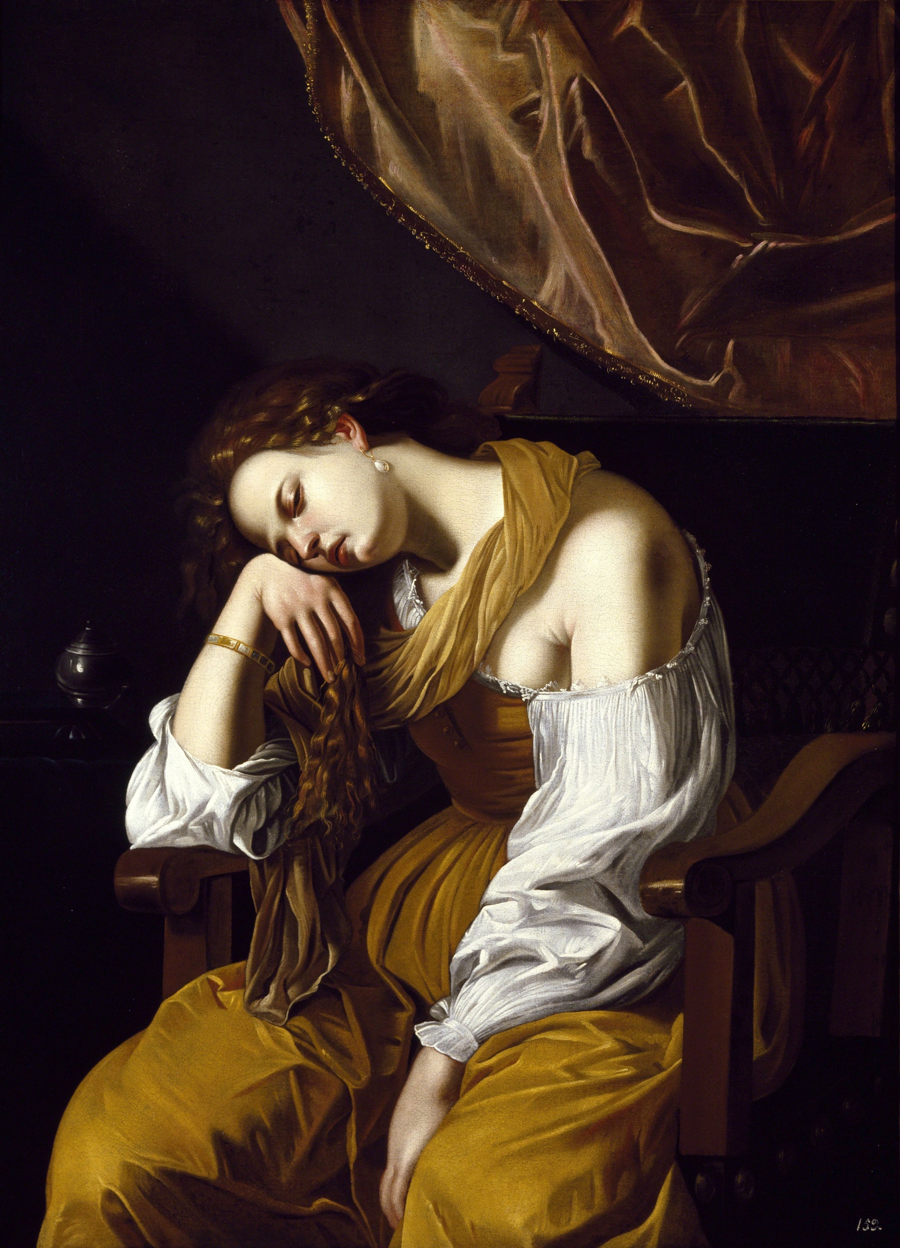 Marie-Madeleine i melankoli - Artemisia Gentileschi