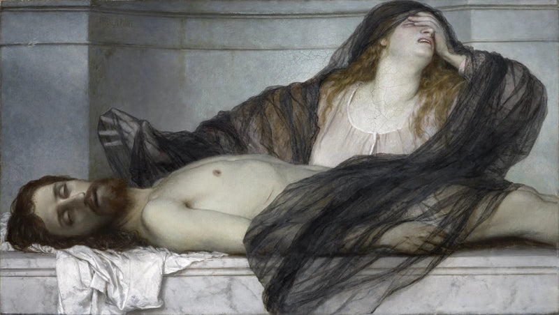 Marie-Madeleine græder over den døde Kristus - Arnold Böcklin