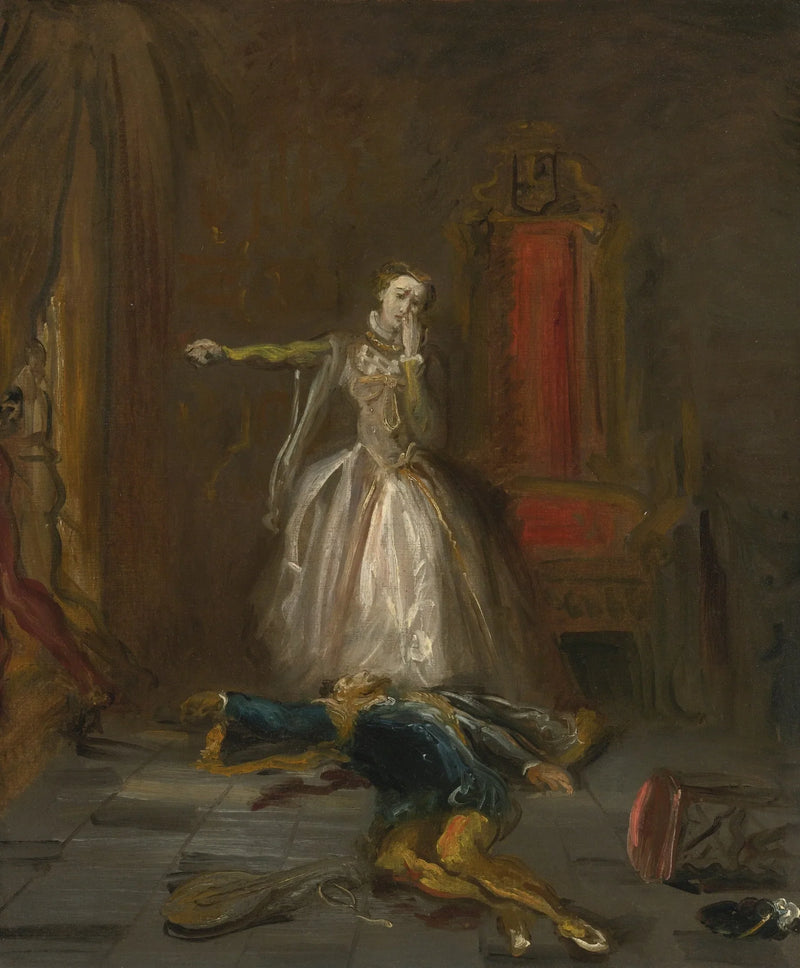 Marie Stuart sværger hævn - Théodore Chassériau