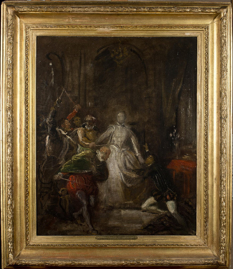 Marie Stuart, der beskytter Riccio - Théodore Chassériau