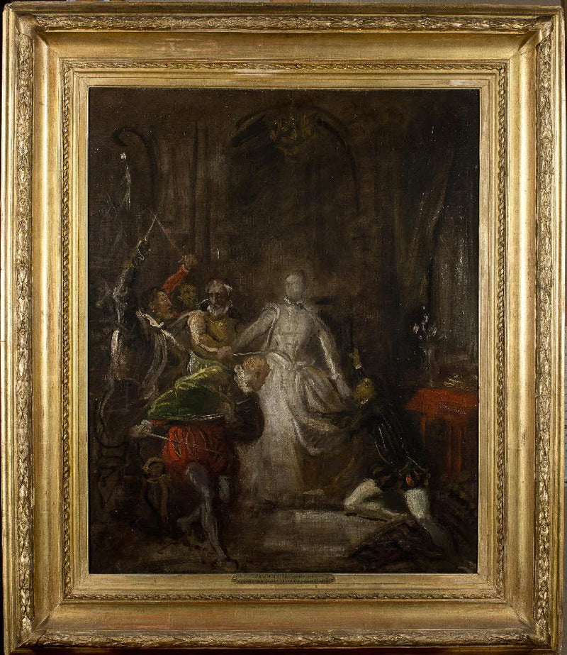 Marie Stuart, der beskytter Riccio - Théodore Chassériau