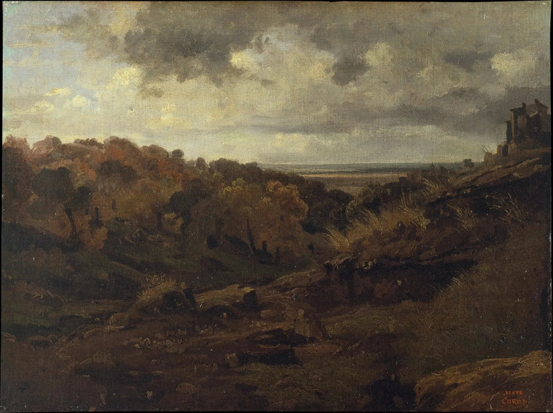 Marin. Stor skovklædt dal - Jean-Baptiste Camille Corot