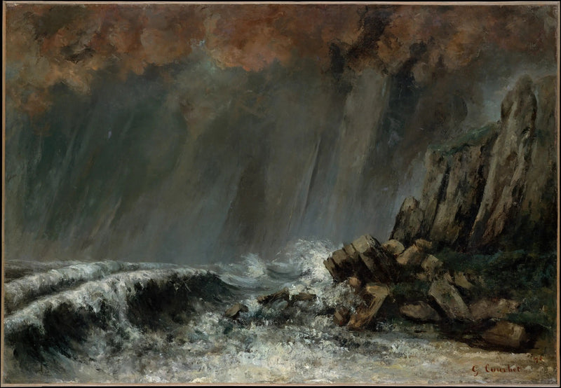 Marine : Den marine orkan - Gustave Courbet