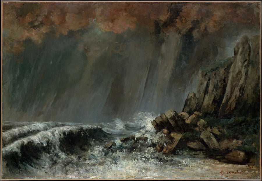 Marine : Den marine orkan - Gustave Courbet