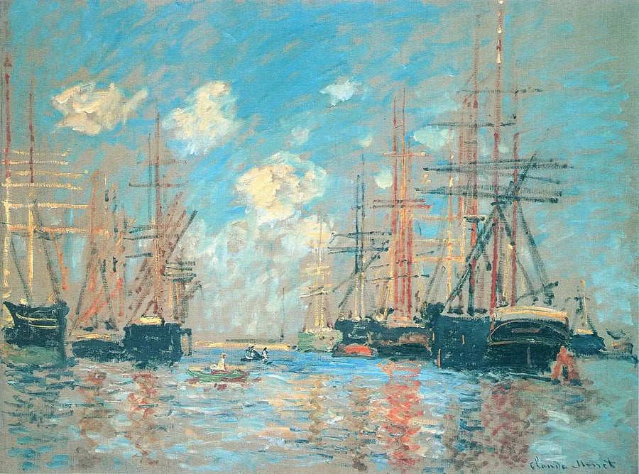 Marine, havnen i Amsterdam - Claude Monet