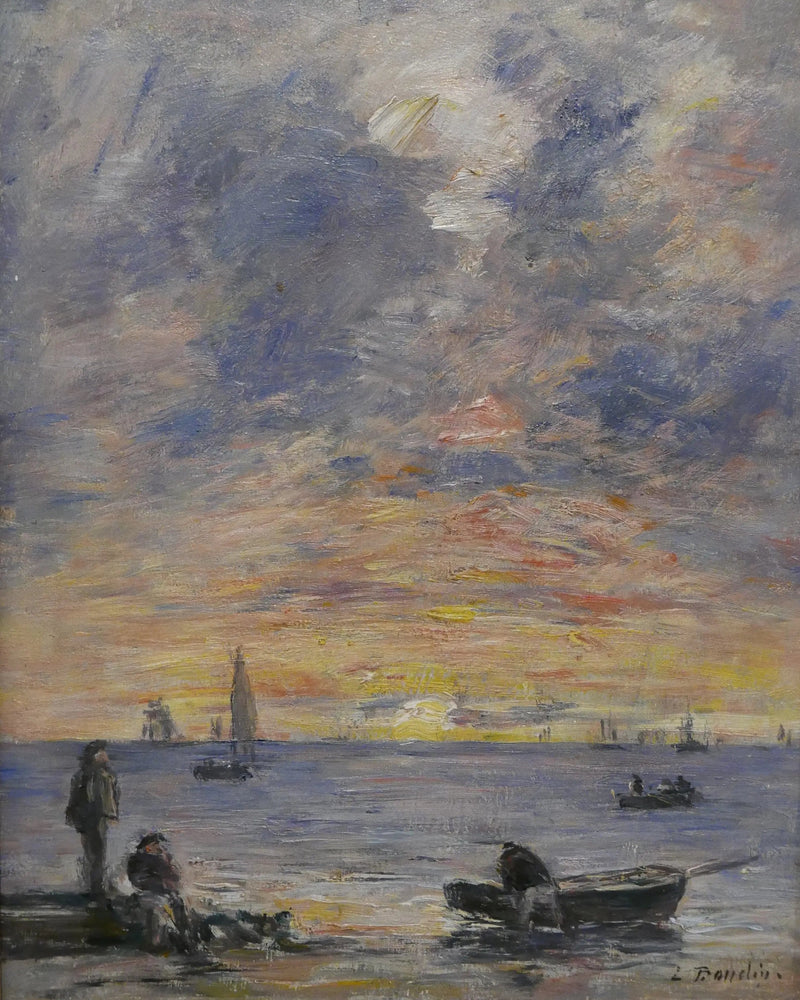 Hav, solnedgang - Eugène Boudin