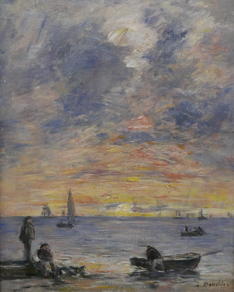 Hav, solnedgang - Eugène Boudin