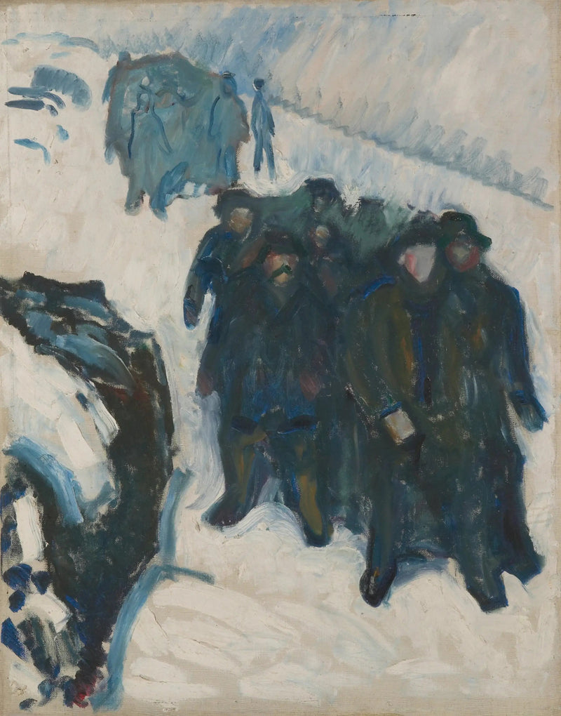 Søfolk i sneen - Edvard Munch