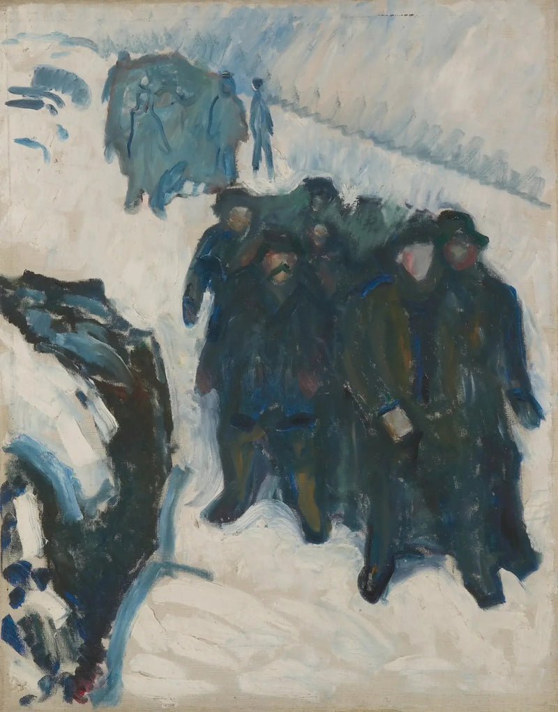 Søfolk i sneen - Edvard Munch