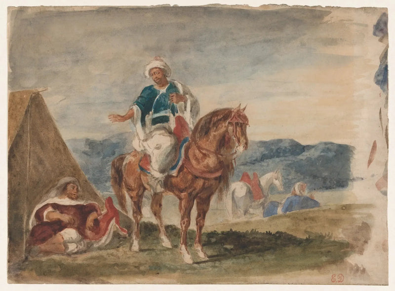 Marokkaner til hest - Eugène Delacroix