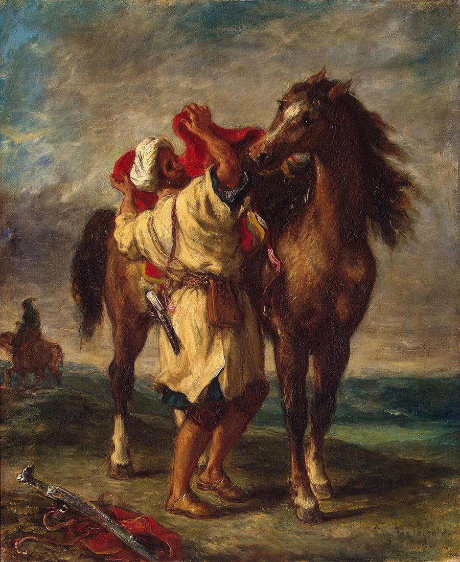 Marokkaner, der sælger sin hest - Eugène Delacroix