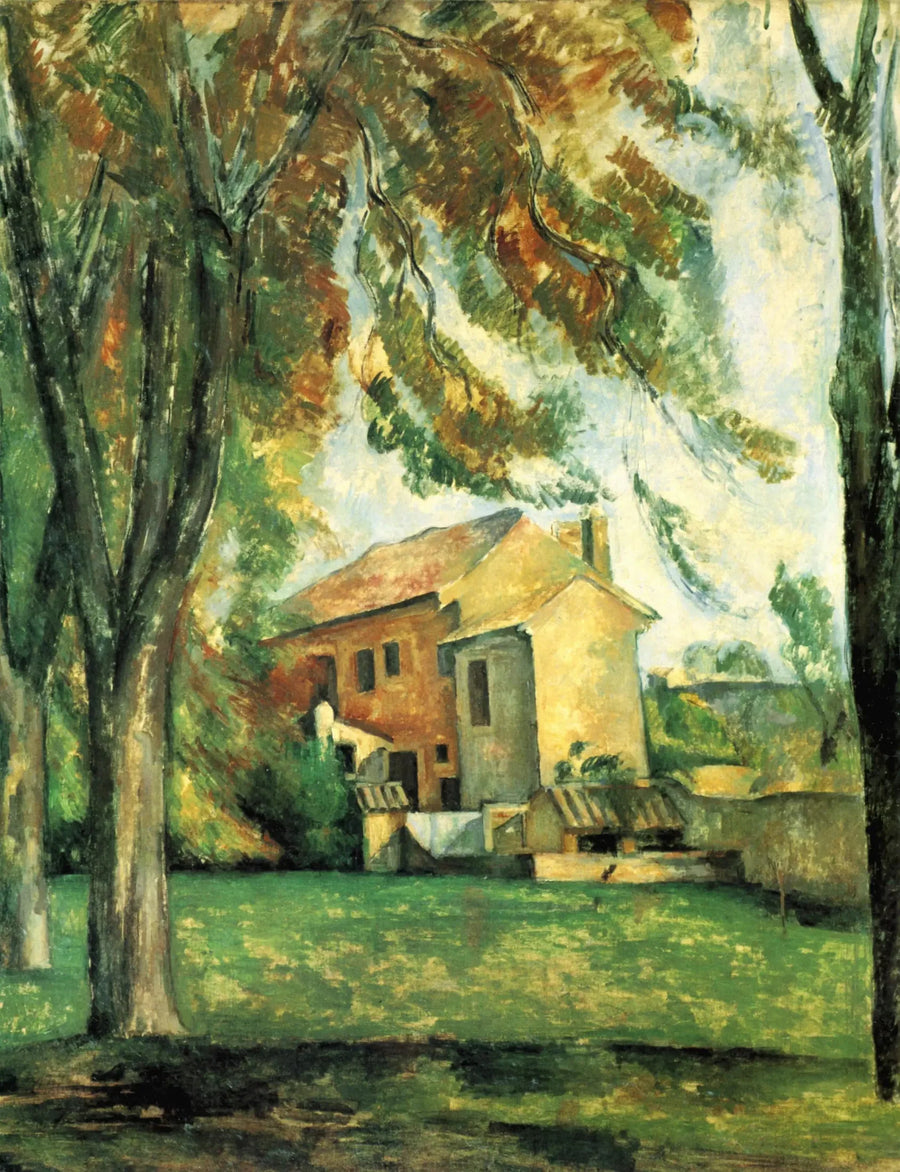 Marronniers og gård ved Jas de Bouffan - Paul Cézanne