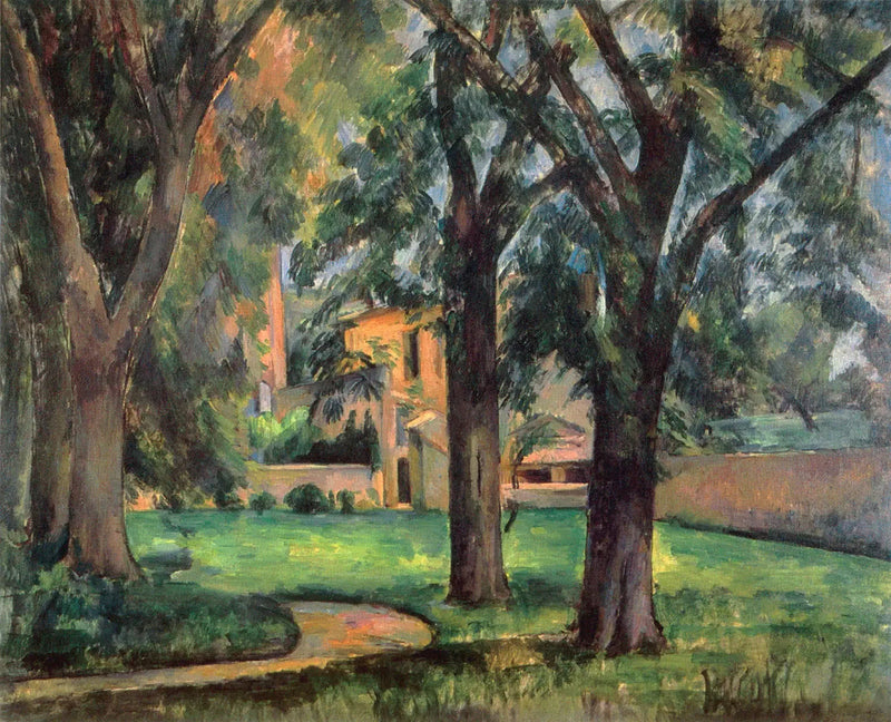 Marronniers og gården Jas de Bouffan - Paul Cézanne