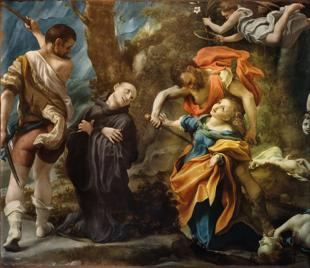 Martyre de quatre saints - Antonio da Correggio image 1 tableau peint à l’huile sur toile