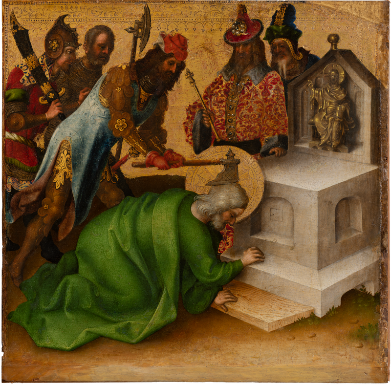 Apostlenes martyrdom: Saint Matthias' martyrdom - Stefan Lochner