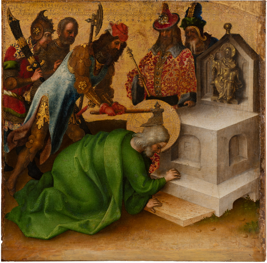 Apostlenes martyrdom: Saint Matthias' martyrdom - Stefan Lochner