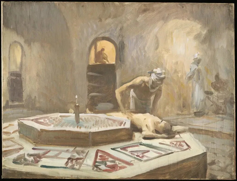 Massage i et offentligt bad - John Singer Sargent