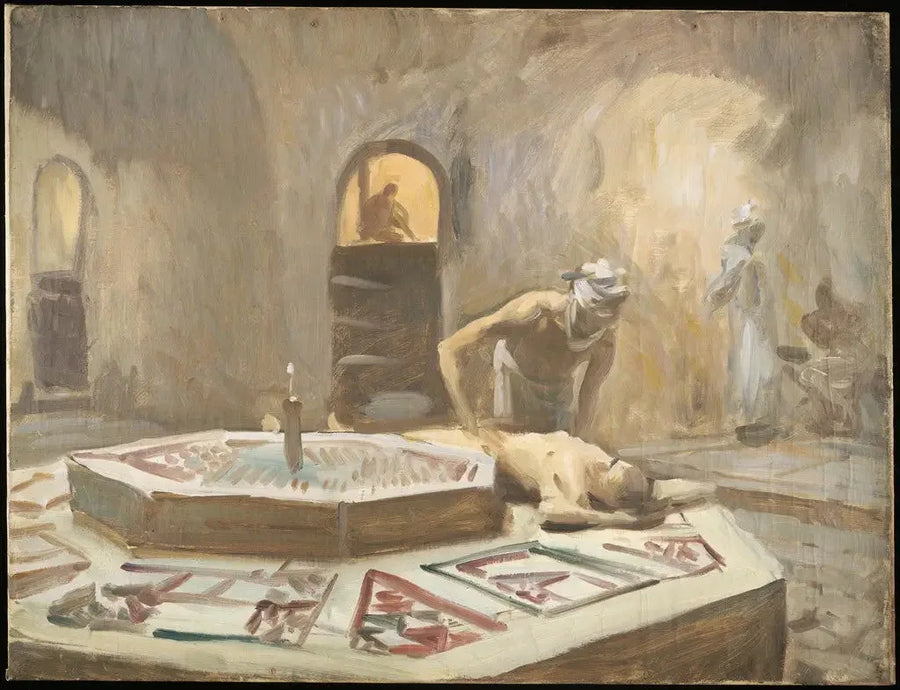 Massage i et offentligt bad - John Singer Sargent