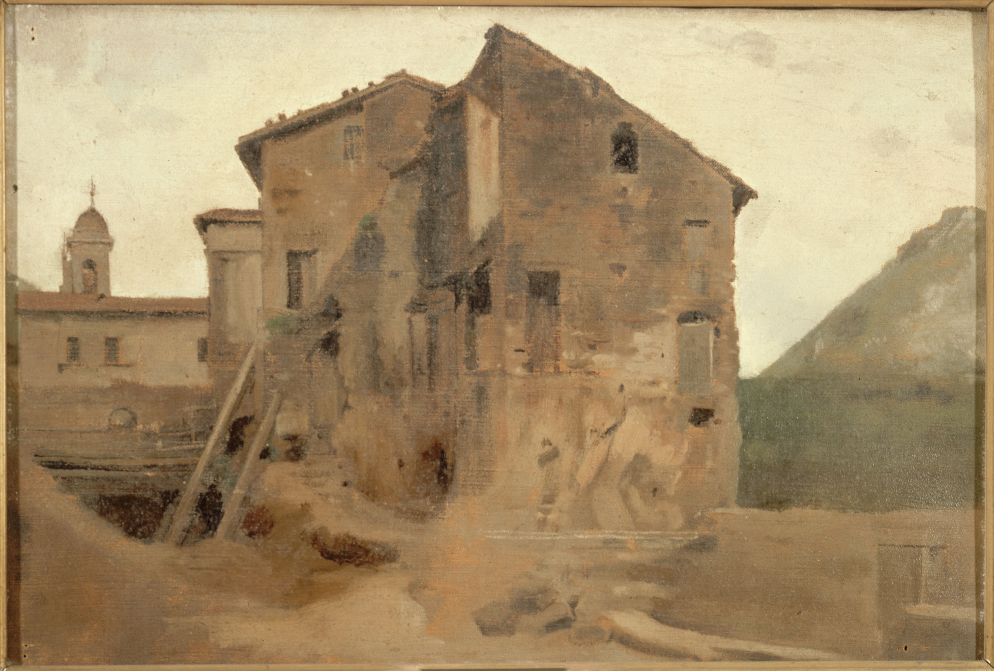 Masure dans la campagne de Rome - Jean-Jacques Henner image 1 reproduction de peinture à l’huile