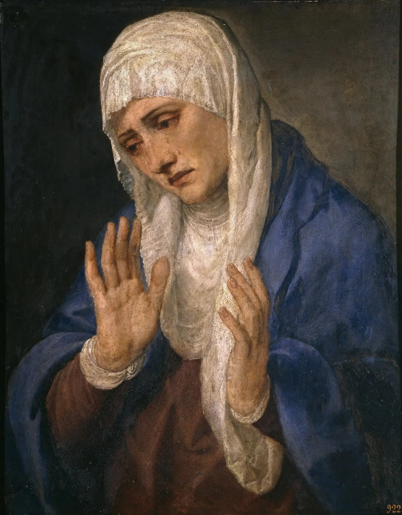 Mater Dolorosa med spredte hænder - Titian