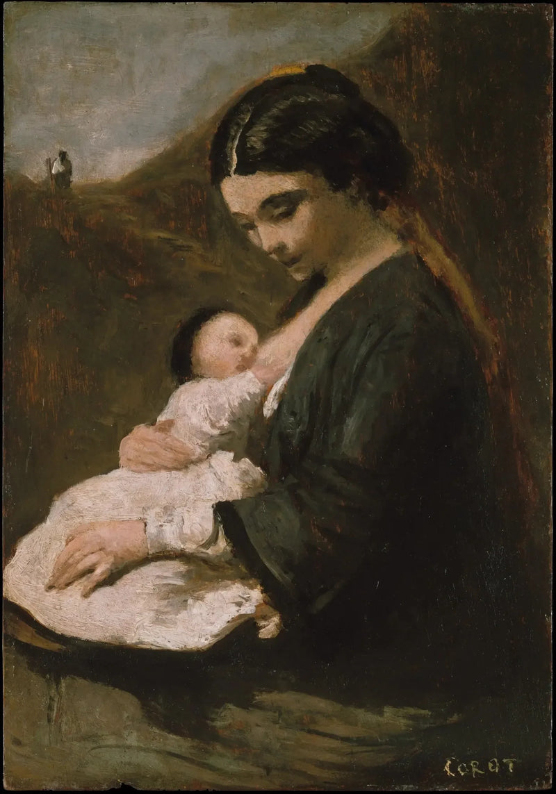 Moderskab - Jean-Baptiste Camille Corot