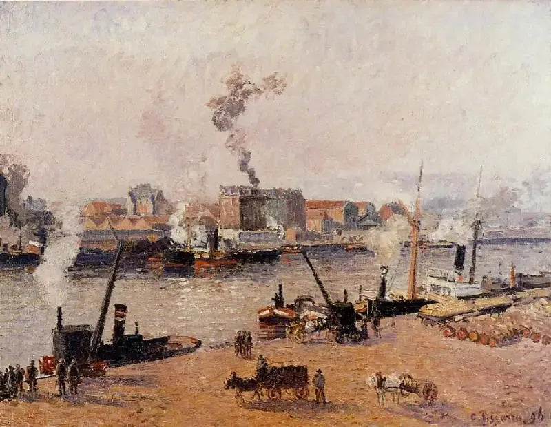 Tåget morgen, Rouen - Camille Pissarro
