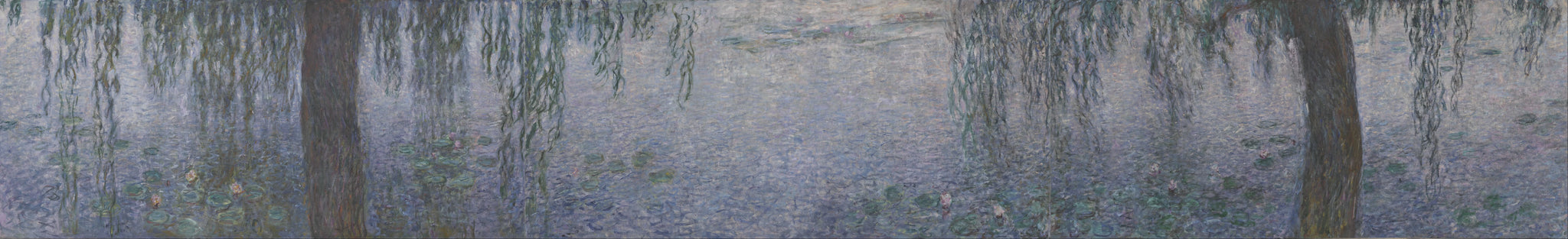 Le Matin clair aux saules de Claude Monet, 1914–1926 – musée de l’Orangerie INV 20106, trois panneaux