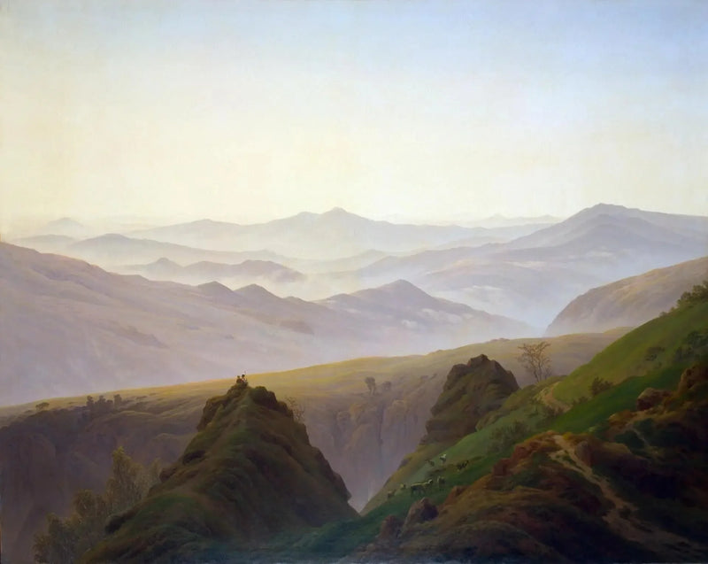 Morgen i bjergene - Caspar David Friedrich