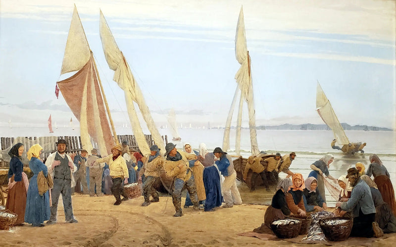 Formiddag i Hornbæk. Fiskerne vender tilbage - Peder Severin Krøyer