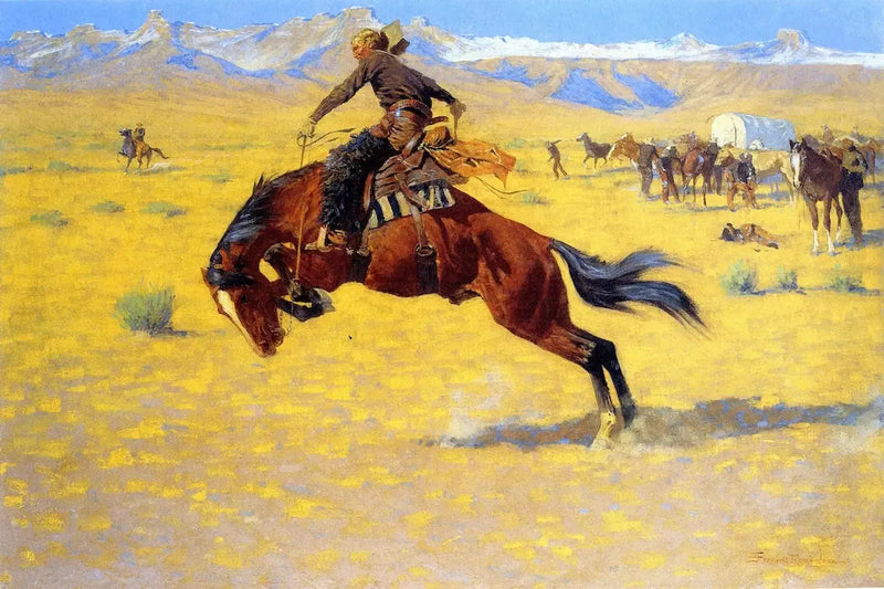 Kold formiddag på stranden - Frederic Remington