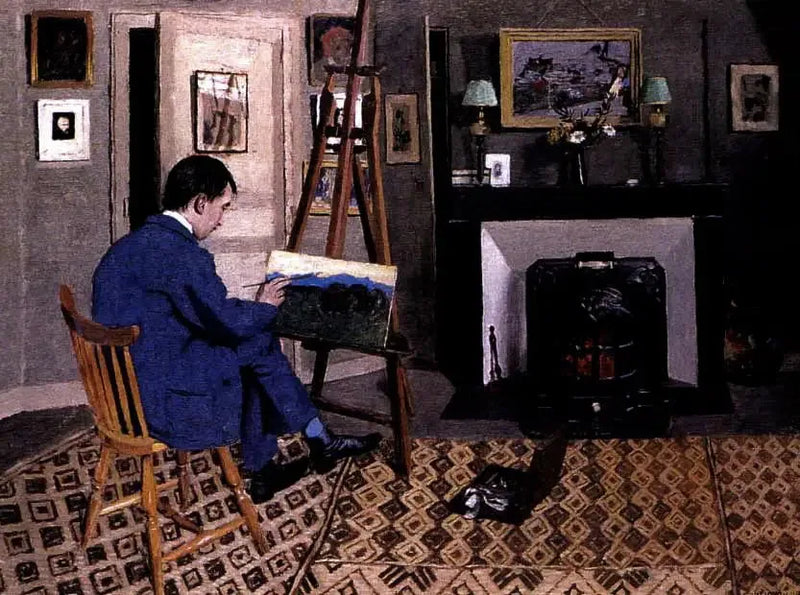 Max Rodriguez-Henriques i Félix Vallottons værksted, svigerfader - Félix Vallotton