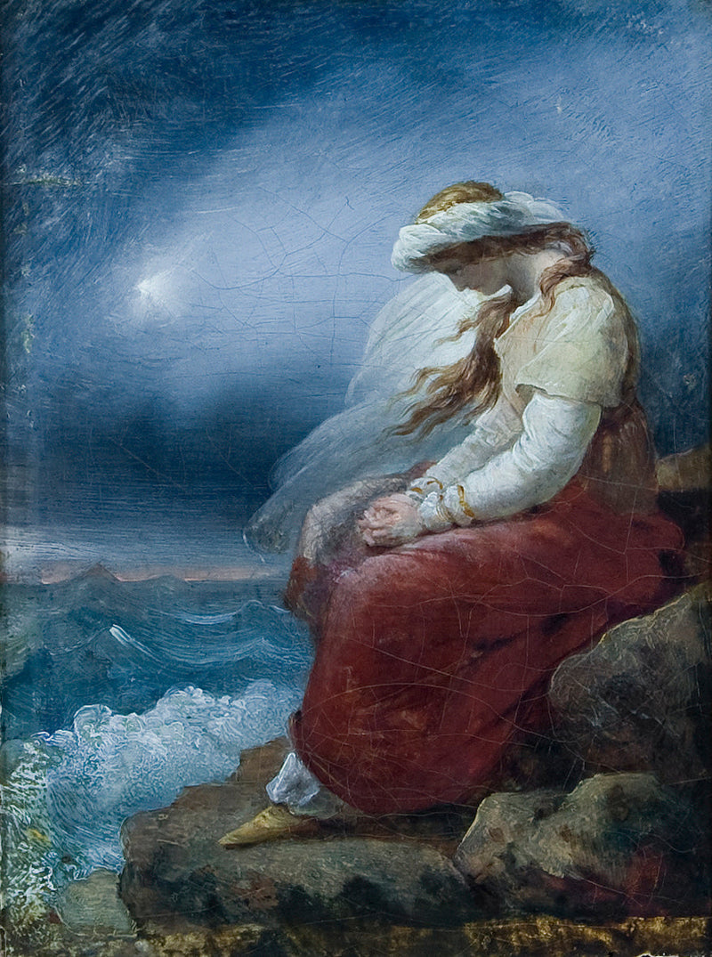 Médora på klippen - Ary Scheffer