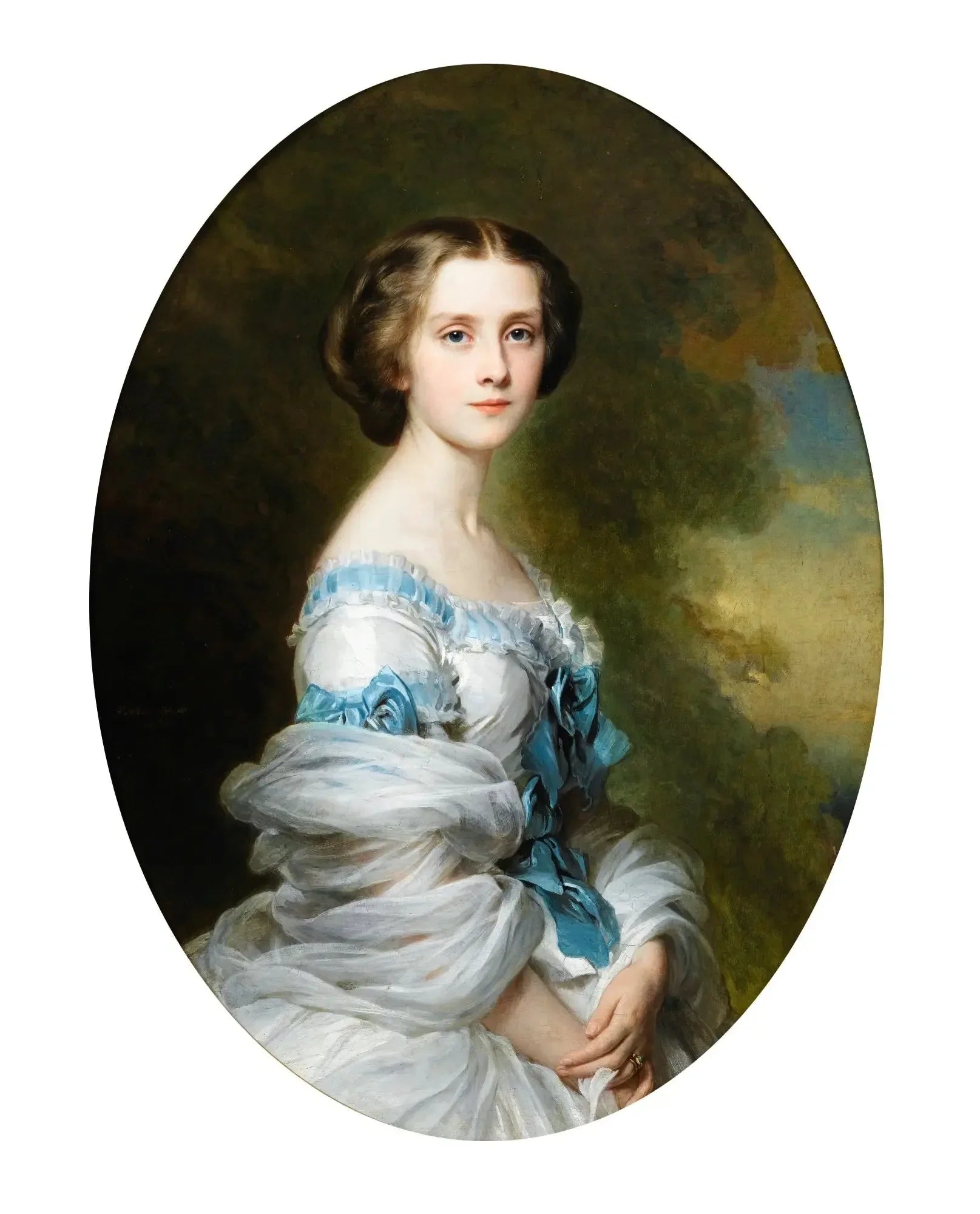 Mélanie de Bussière, comtesse Edmond de Pourtalès - Franz Xaver Winterhalter image 1 copie peinte à la main à l’huile