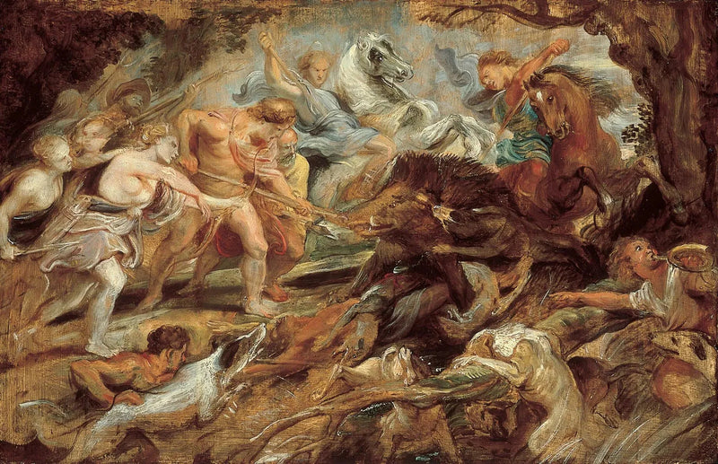 Méléagre og Atalante og jagten på Calydons vildsvin - Peter Paul Rubens