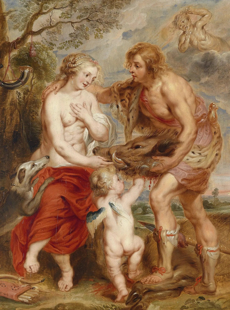 Méléagre presenting Atalante med Calydons vildsvinshoved, ca. 1640 - Peter Paul Rubens