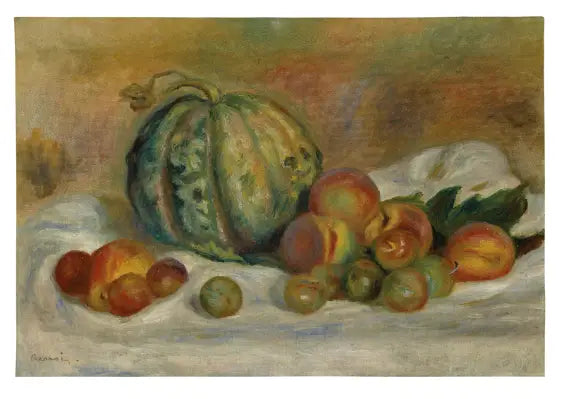 Melon og frugter - Pierre-Auguste Renoir