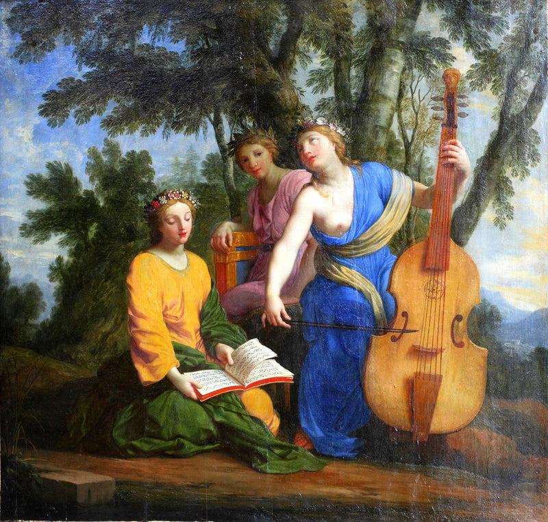 Melpomène, Érato og Polymnie - Eustache Le Sueur