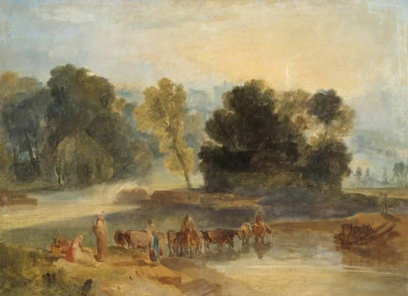 Mænd med heste, der krydser en flod - J. M. W. Turner