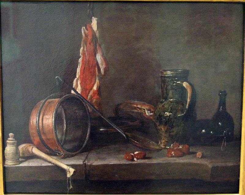 Menu for fedt og køkkenredskaber - Jean Siméon Chardin