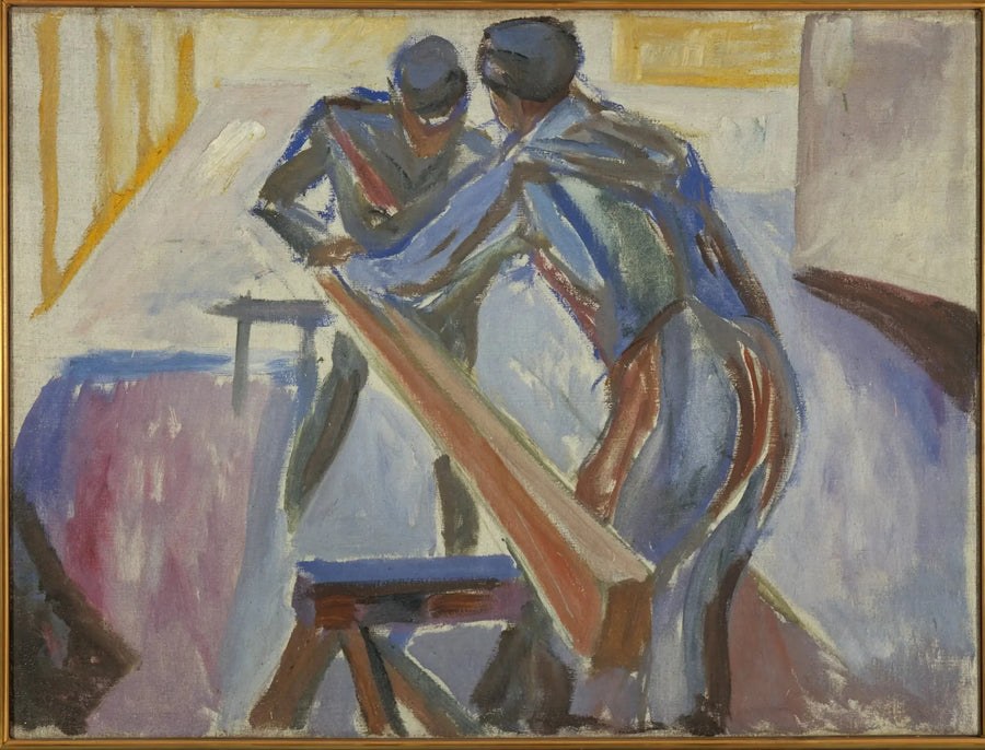 Snedkere i værkstedet - Edvard Munch