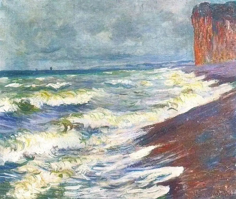 Mere oprørt ved Pourville - Claude Monet