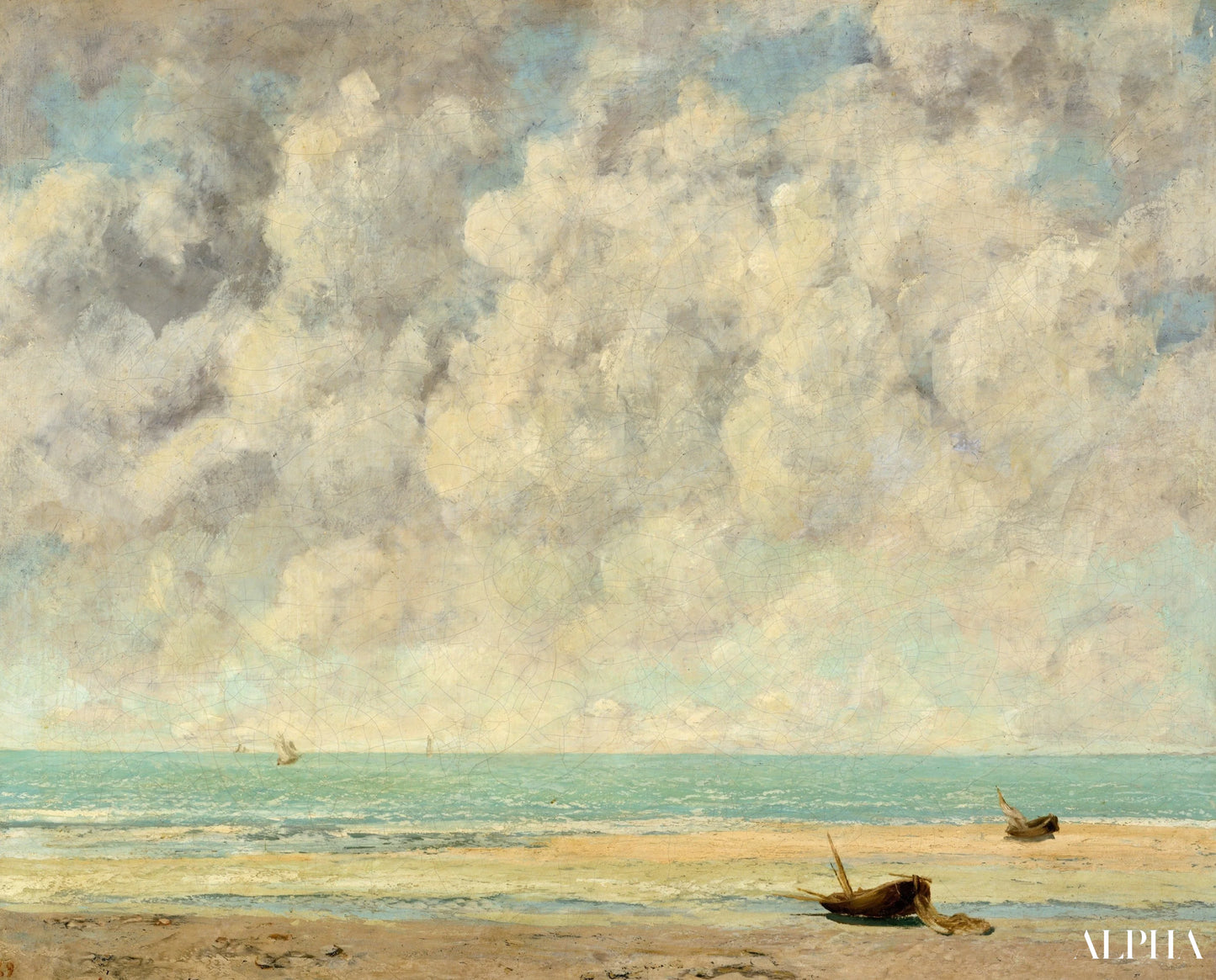 Mer calme - Gustave Courbet - Reproduktioner af malerier og højkvalitets malerier