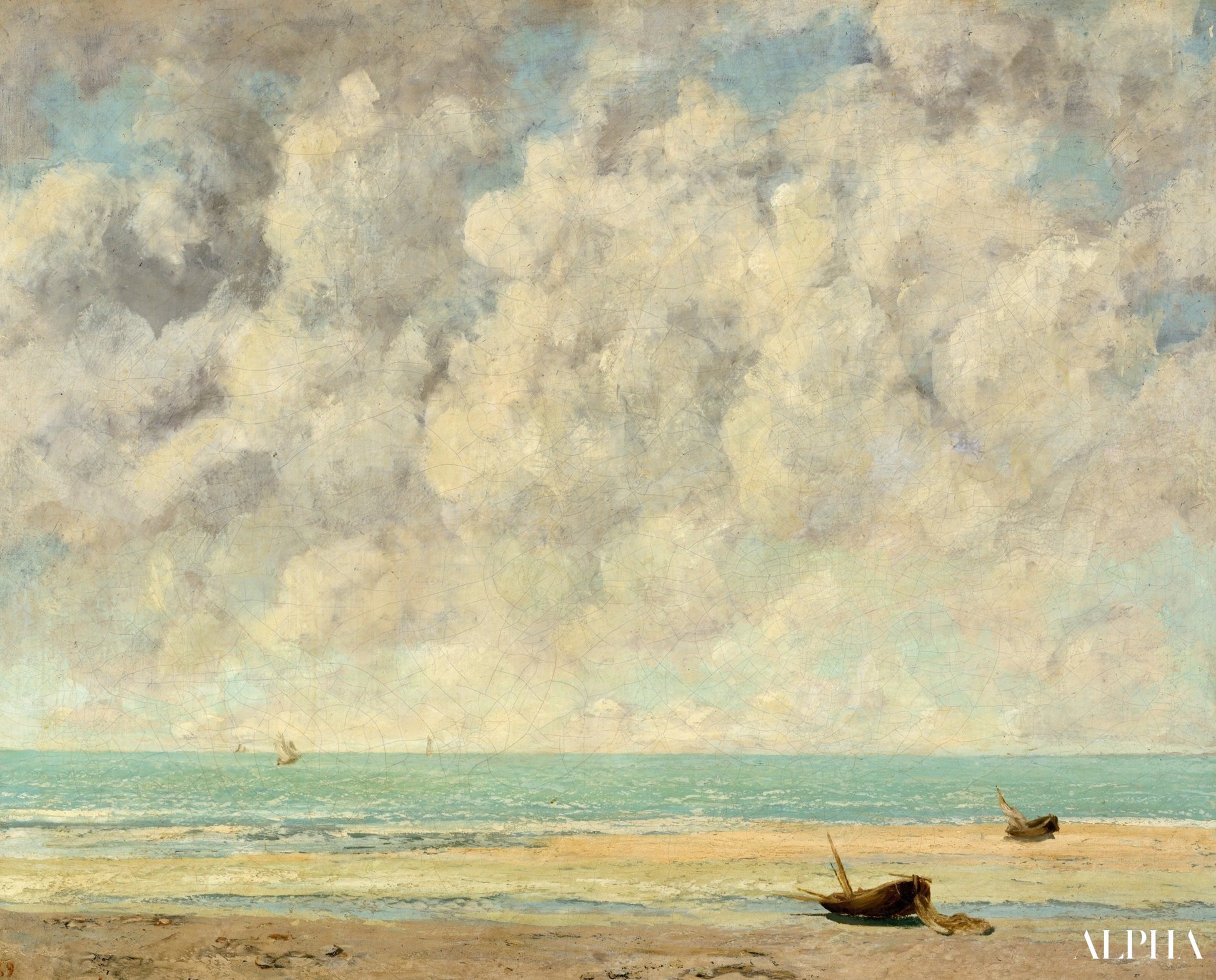 Mer calme - Gustave Courbet - Reproduktioner af malerier og højkvalitets malerier