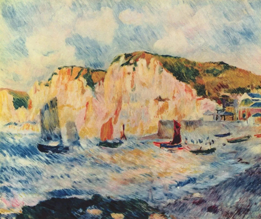 Hav og klipper - Pierre-Auguste Renoir