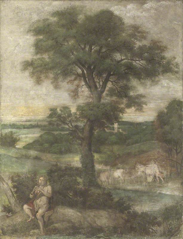 Den flyvende mercure, der stjæler Admètes flokke - Domenichino