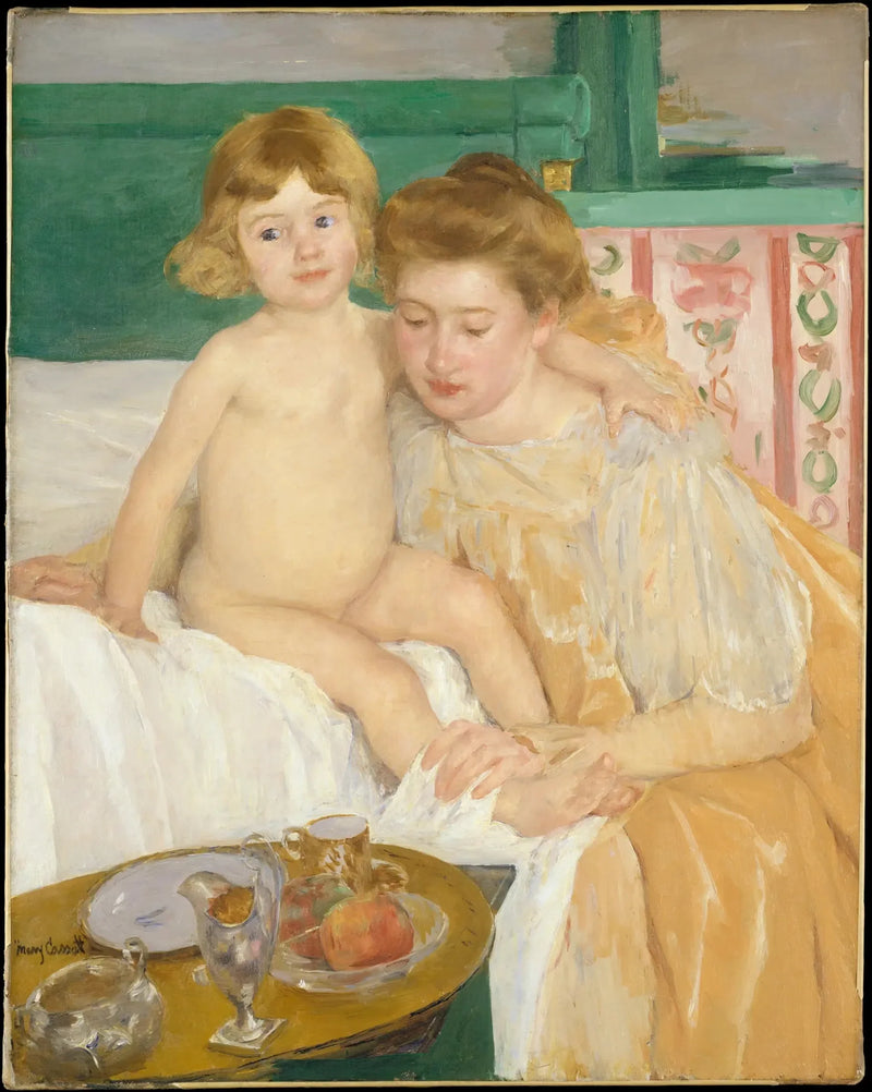 Mor og barn (baby der rejser sig fra sin lur) - Mary Cassatt