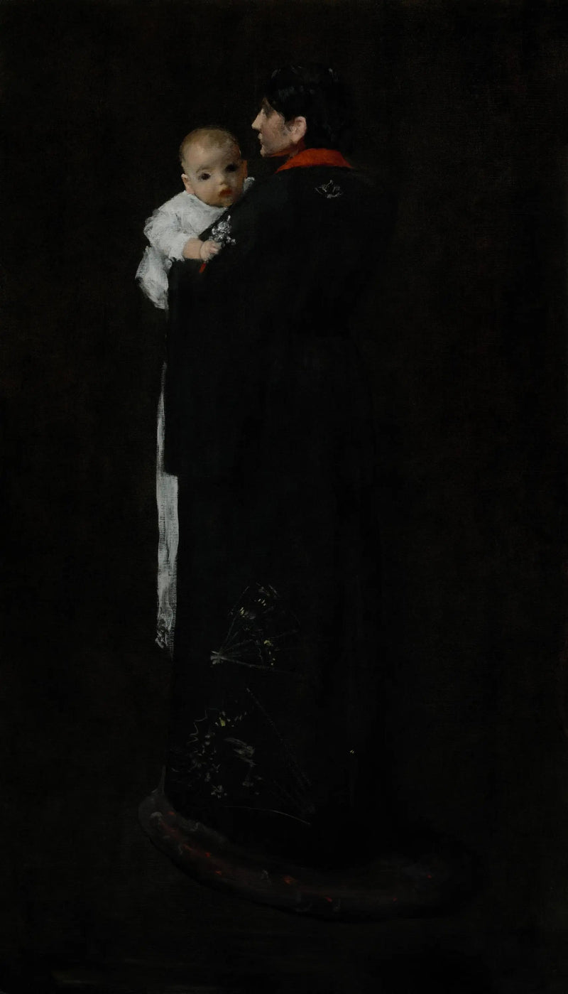 Mor og barn (Det første portræt) - William Merritt Chase