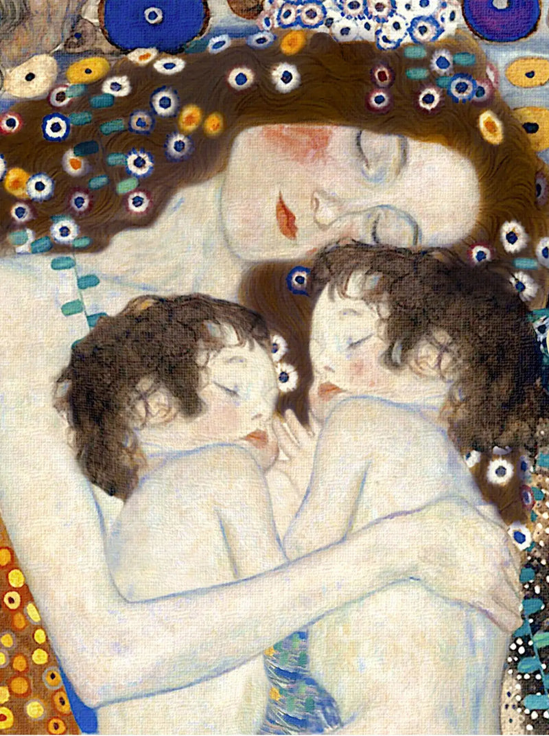 👩‍👧‍👦 Mor og børn – Light-version (Detalje II af Les Trois Âges de la Femme) – Gustav Klimt (1905)