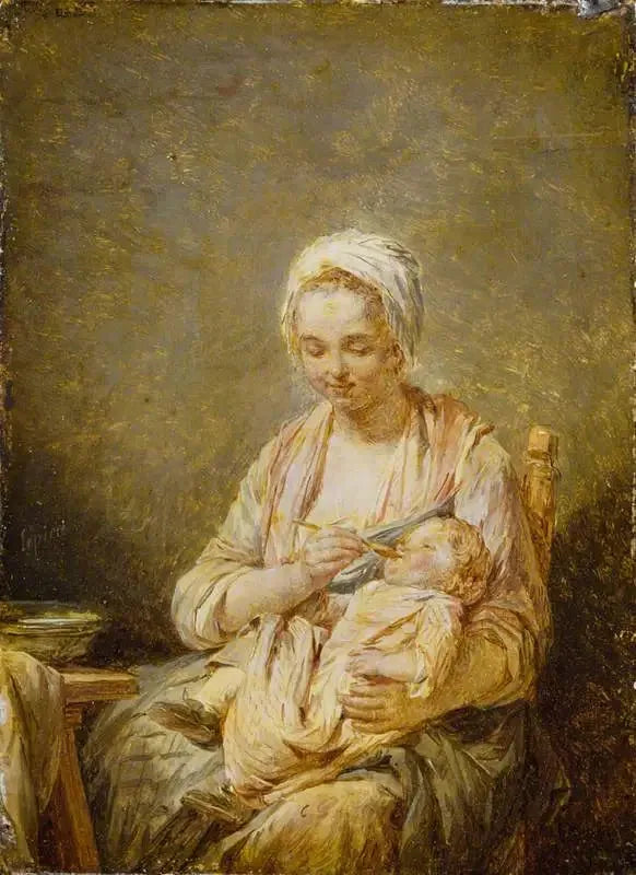 Moders nærende sit barn - Nicolas-Bernard Lépicie