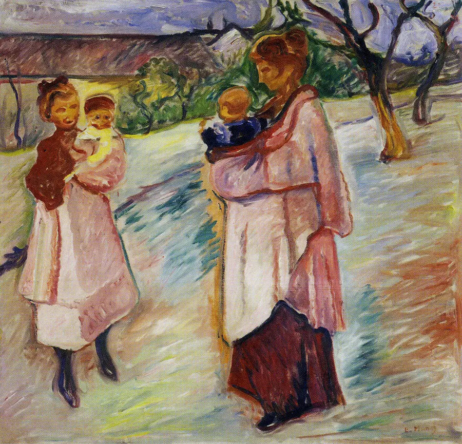 Mødre med Børn, Thüringen - Edvard Munch